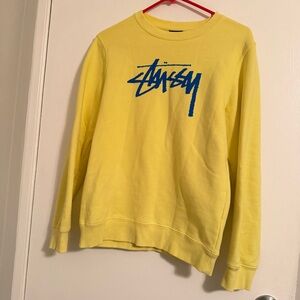 Stussy Logo Yellow Sweater